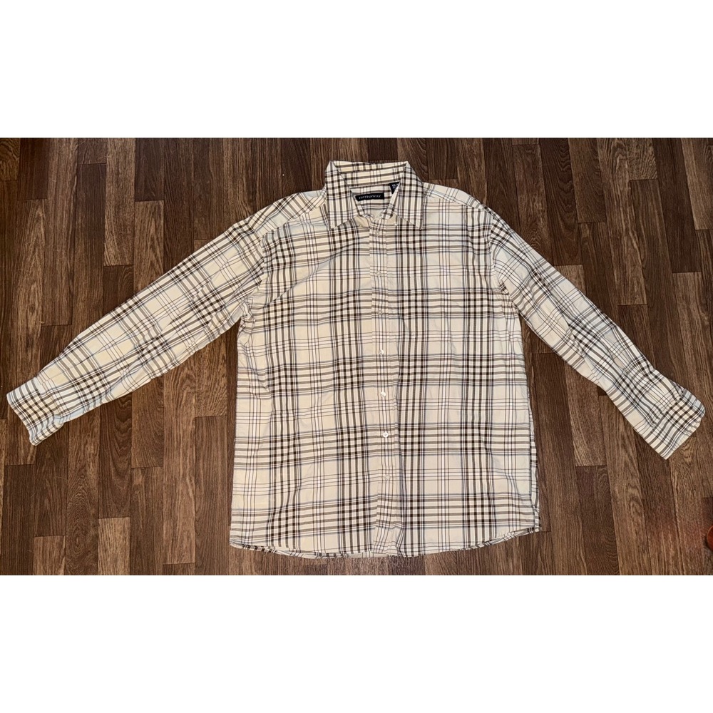 Hathaway Plaid Button Down Shirt Long Sleeve Collared XXL/XXG‎